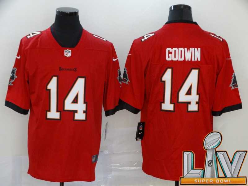 Super Bowl LV 2021 Men Tampa Bay Buccaneers 14 Godwin red New Nike Limited Vapor Untouchable NFL Jerseys